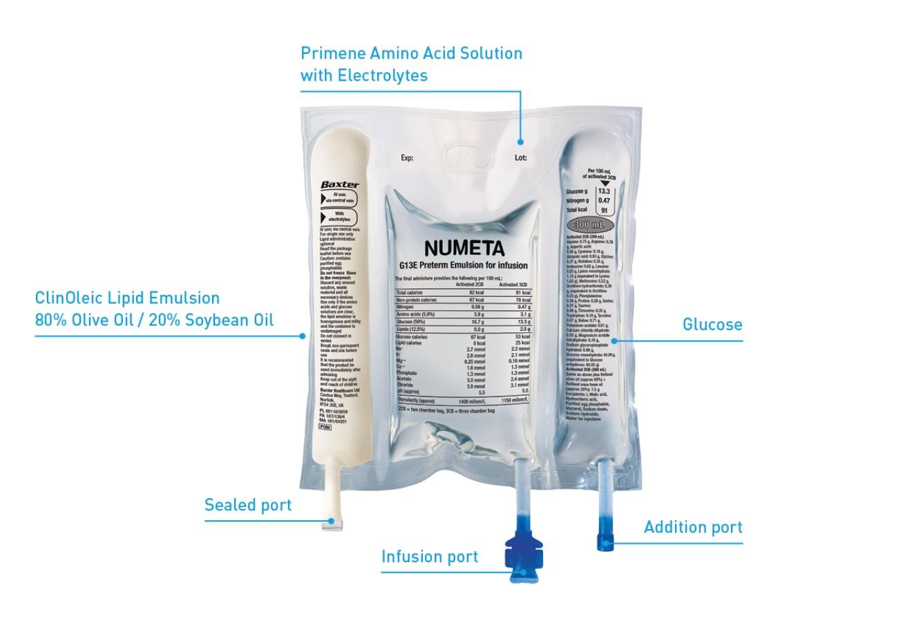 Numeta G 13% E Emulsion zur Infusion 300 ml (10er VE)