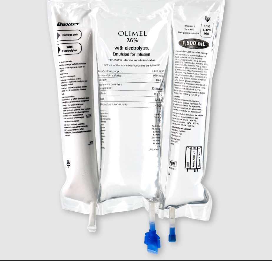 OLIMEL 5,7% E + Cernevit + ADDEL TRACE Set 2000 ml (8er VE)