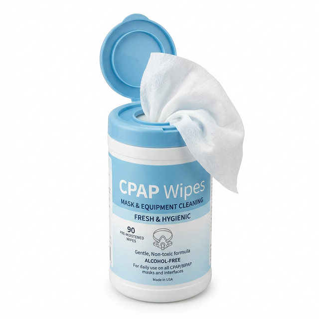 CPAP-Masken Reinigungstücher – Spezial-Feuchttücher (Spenderbox, alkoholfrei)