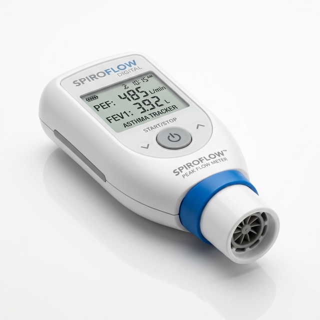 MIR Spirobank Smart Spirometer – Bluetooth, PEF/FEV1/FVC | Asthma & COPD Monitoring